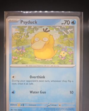 Psyduck 054/165 from Scarlet & Violet 151, English Pokémon card, common rarity, featuring charming artwork and collector appeal