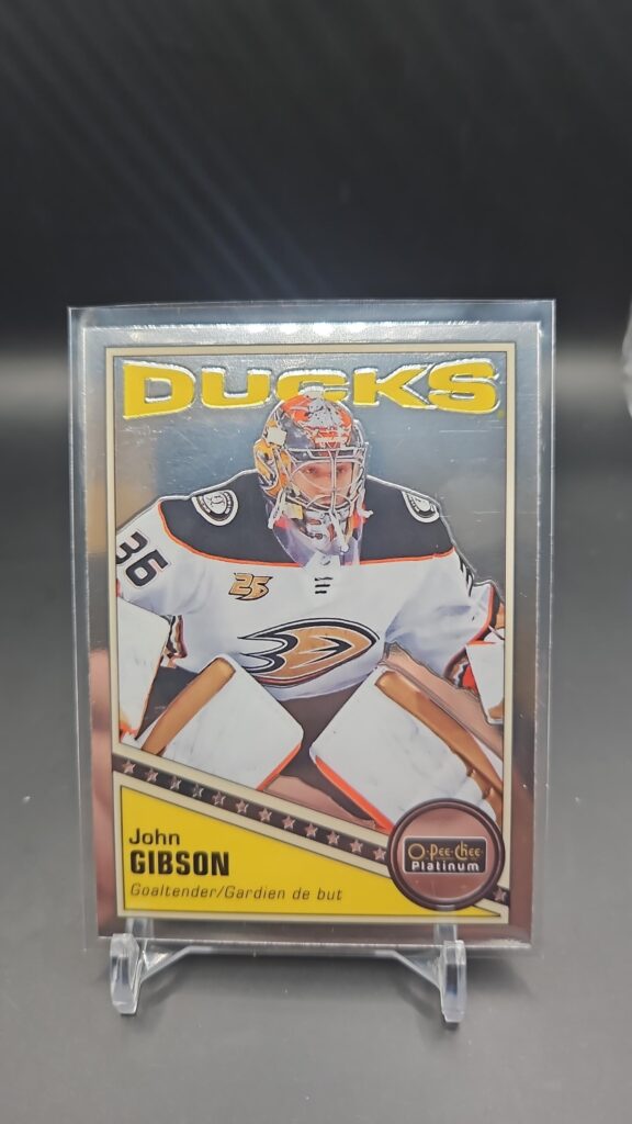 2019-20 O-Pee-Chee Platinum Retro Parallel John Gibson #R-7 Card