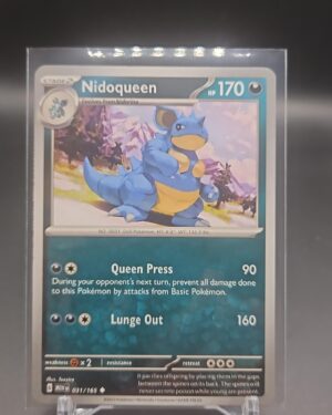 Nidoqueen 031/165 from Scarlet & Violet 151, English Pokémon card, uncommon rarity, featuring bold artwork and collector appeal