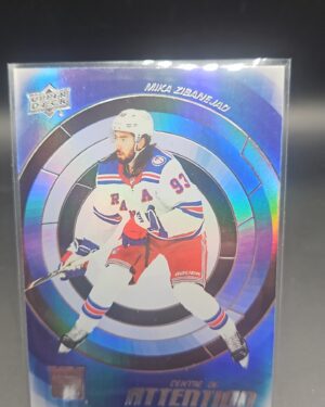 Mika Zibanejad 2022-23 UD Series 1 Center Centre of Attention Rangers #CA-6