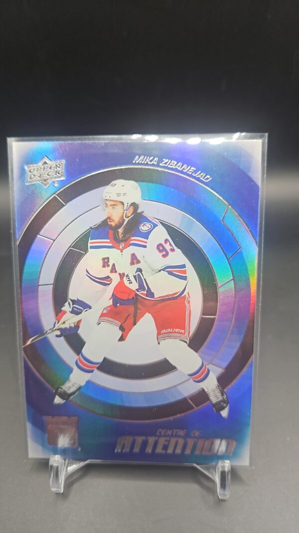 Mika Zibanejad 2022-23 UD Series 1 Center Centre of Attention Rangers #CA-6