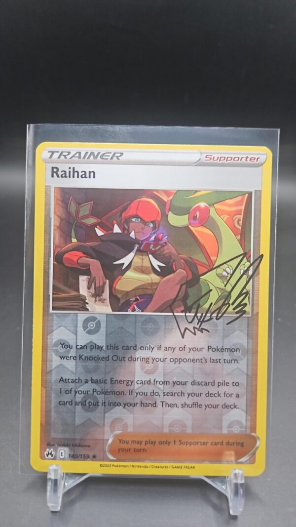 RAIHAN 140/159 Reverse Holo Rare Crown Zenith Pokemon TCG Supporter Card