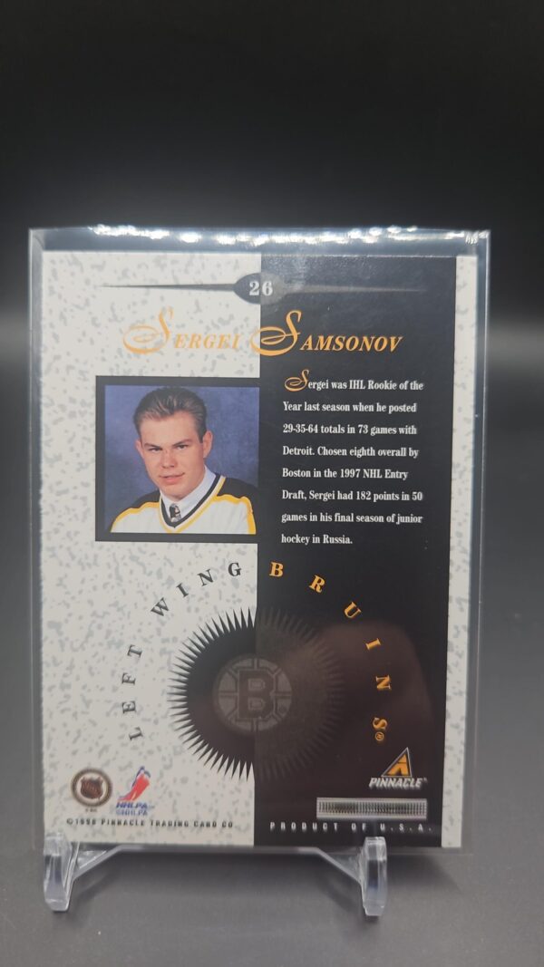 1997-98 Pinnacle Mint Collection Rookies Sergei Samsonov RC Boston Bruins #26 - Image 2