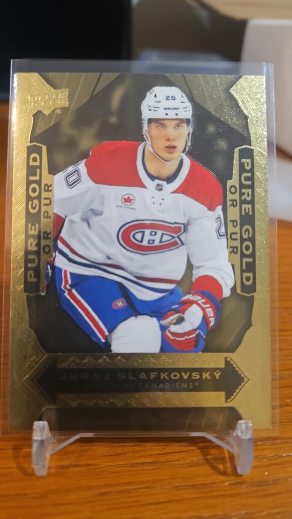 Juraj Slafkovský Upper Deck Tim Hortons Pure Gold PG-15 Montreal Canadiens hockey card