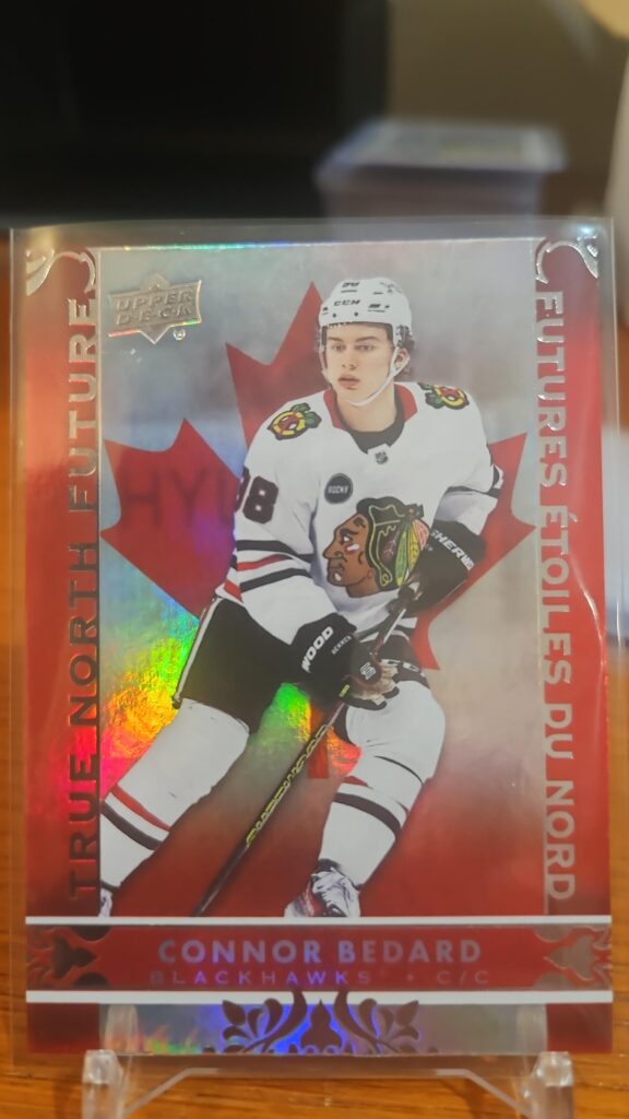 Connor Bedard True North Future #TN-1 2024-25 Tim Hortons NHL hockey insert card, ideal for prospect collectors and Tim Hortons fans.