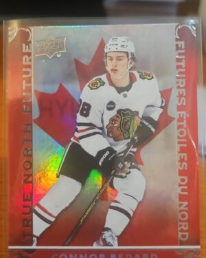 Connor Bedard True North Future #TN-1 2024-25 Tim Hortons NHL hockey insert card, ideal for prospect collectors and Tim Hortons fans.