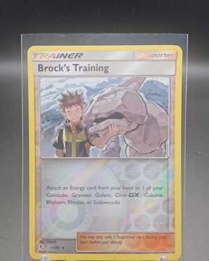 Brock’s Training 55/68 Reverse Holo Hidden Fates Pokémon TCG Card Front