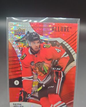 2021-22 Upper Deck Allure Red Rainbow Seth Jones #96, Blackhawks card, Red Rainbow parallel, Upper Deck hockey