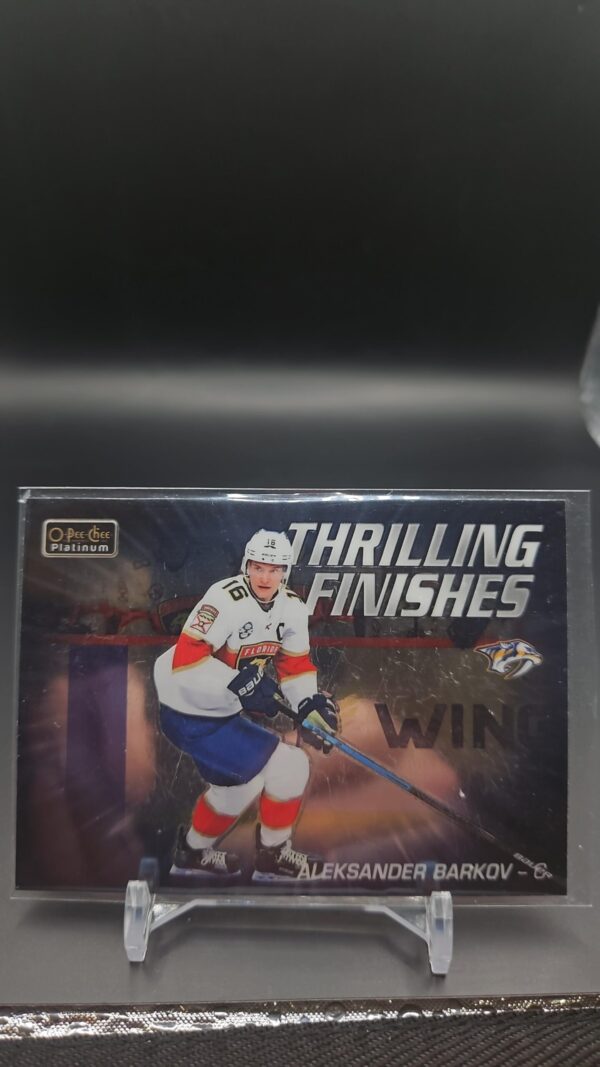 Aleksander Barkov 2019-20 O-Pee-Chee Platinum Thrilling Finishes Card #TF-13