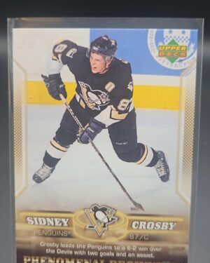 2005-06 Upper Deck Phenomenal Beginnings Sidney Crosby #16, Penguins card, Crosby rookie season, Upper Deck insert