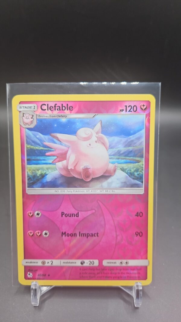 Clefable 40/68 Reverse Holo Hidden Fates Pokemon Card - NM