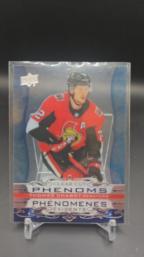 2020-21 Tim Hortons Clear Cut Phenoms Thomas Chabot #CC-8, Senators rookie card, Clear Cut Phenoms RC, NHL rookie, Tim Hortons hockey