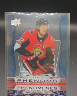 2020-21 Tim Hortons Clear Cut Phenoms Thomas Chabot #CC-8, Senators rookie card, Clear Cut Phenoms RC, NHL rookie, Tim Hortons hockey