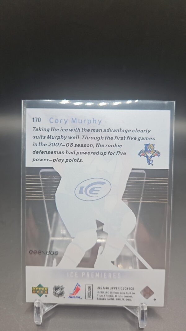 2007-08 Upper Deck Ice PREMIERES ROOKIE Cory Murphy Rookie /999 Florida - Image 2