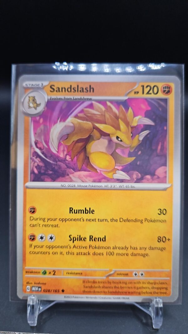 Sandslash 028/165 Uncommon Pokemon Scarlet & Violet 151 English
