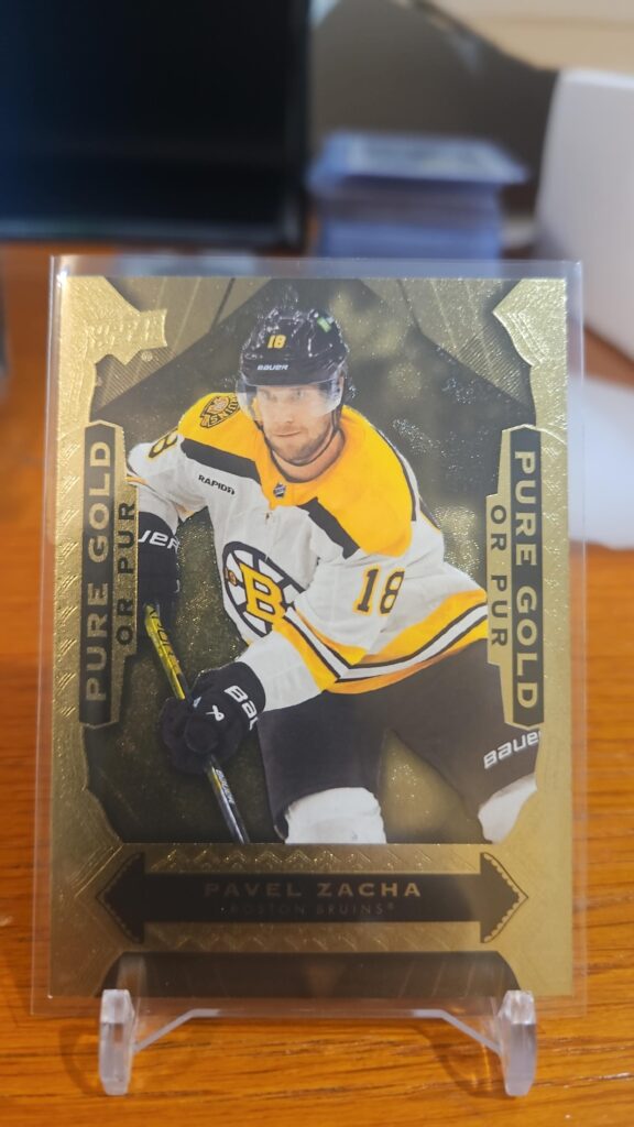 2024-25 Upper Deck Tim Hortons Pure Gold #PG-3 Pavel Zacha hockey card