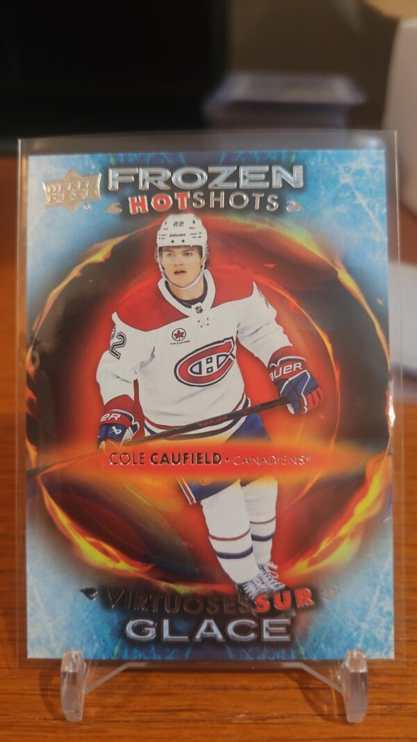 2024-25 UD Tim Hortons Frozen Hot Shots COLE CAUFIELD Montreal Canadiens # FH-10