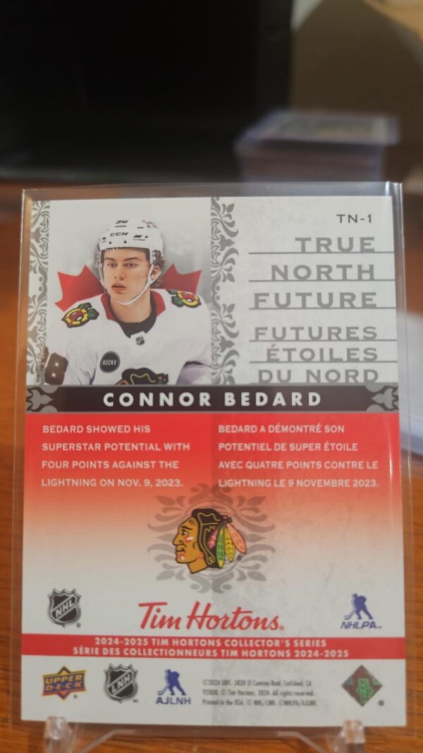 2024-25 Tim Hortons TRUE NORTH FUTURE CONNOR BEDARD  # TN-1 - Image 2
