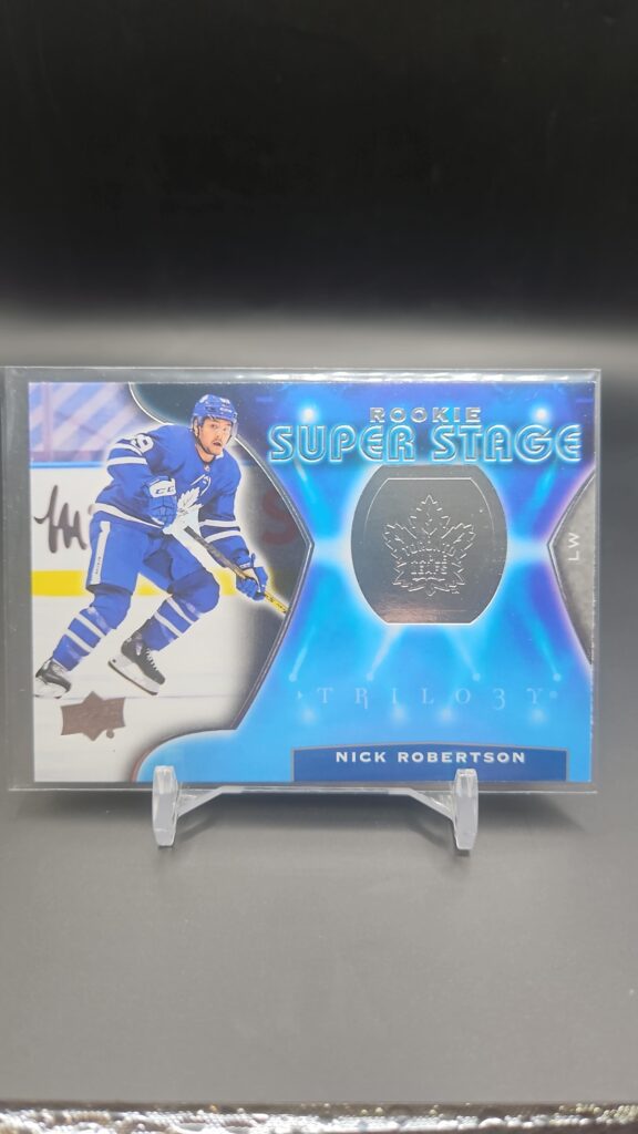 Nick Robertson Upper Deck Trilogy 2020-21 Rookie Super Stage Toronto Maple Leafs rookie card