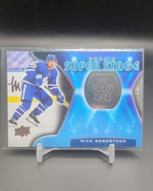 Nick Robertson Upper Deck Trilogy 2020-21 Rookie Super Stage Toronto Maple Leafs rookie card