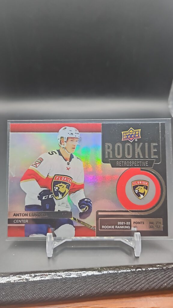 2022-23 Upper Deck Series 1 Rookie Retrospective Anton Lundell #RR-15 Card
