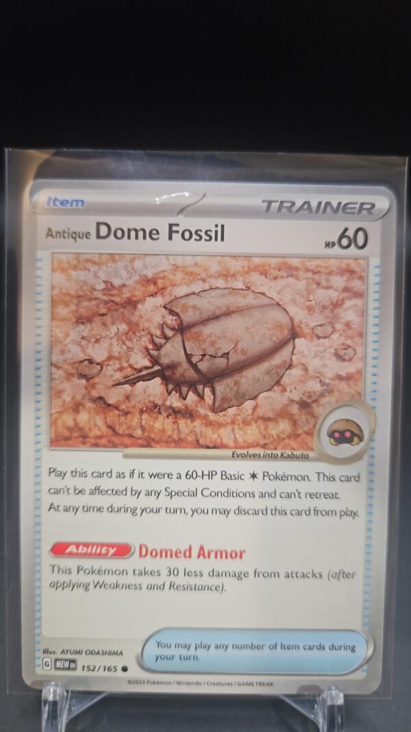Antique Dome Fossil 152/165 Common Pokemon 151 English
