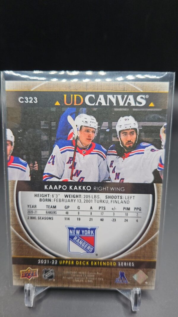 2021-22 Upper Deck Canvas #C323 Kaapo Kakko extended - Image 2