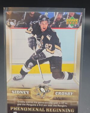 2005-06 Upper Deck Phenomenal Beginnings Sidney Crosby #17, Penguins card, Crosby rookie season, Upper Deck insert