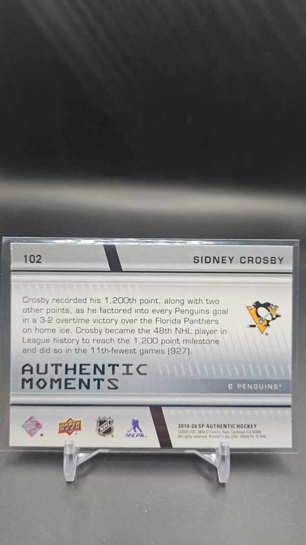 2019-20 SP Authentic Authentic Moments Sidney Crosby #102 - Image 2
