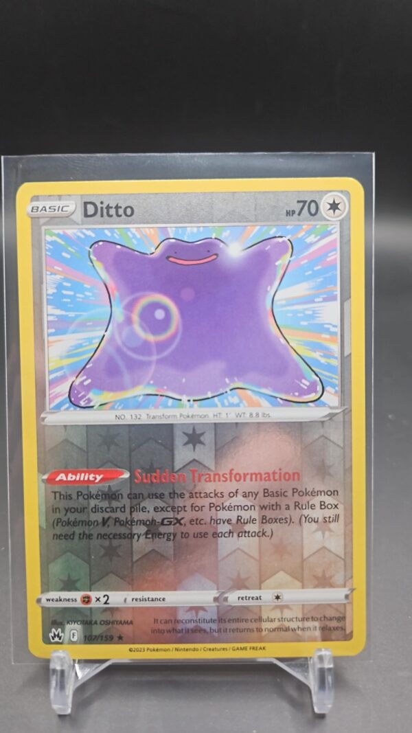 Ditto - 107/159 - Reverse Holo - Crown Zenith - NM Pokemon Card