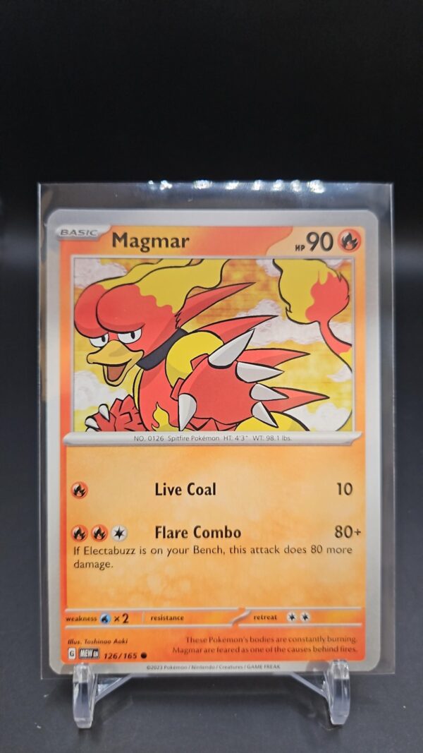 2023 NM Pokemon Magmar 126/165 Scarlet Violet 151 Non Holo