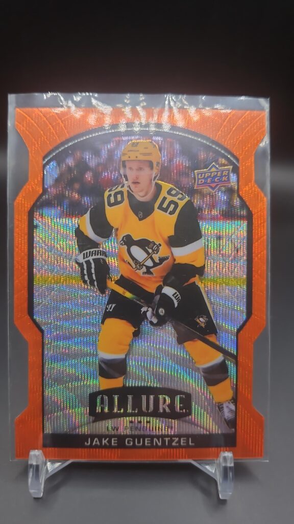 2020-21 Upper Deck Allure Orange Slice Die-Cut Jake Guentzel #3 Rookie Card