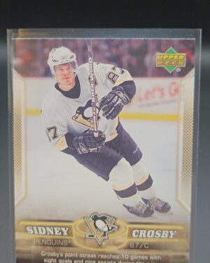 2005-06 Upper Deck Phenomenal Beginnings Sidney Crosby #16, Penguins card, Crosby rookie season, Upper Deck insert