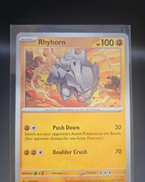 Pokemon TCG Rhyhorn 111/165 Scarlet & Violet 151 Common Regular