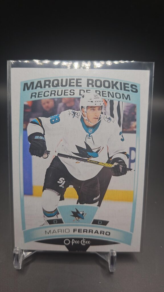Mario Ferraro, O-Pee-Chee, 2019-20, Hockey, Rookie Card, #638, San Jose Sharks