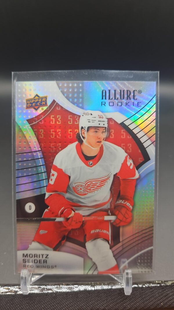 2021-22 Upper Deck Allure Rookies Number /199 Moritz Seider #130 Rookie RC