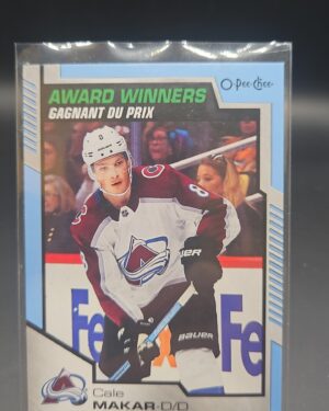 2020-21 O-Pee-Chee Update Award Winners Cale Makar #603, Avalanche award winner card, OPC Award Winners, NHL collectible