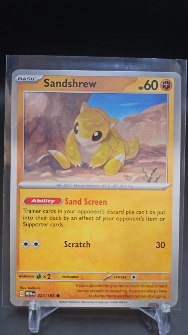 Sandshrew 027/165  Common English Pokemon Scarlet & Violet 151
