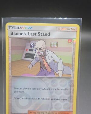 BLAINE'S LAST STAND 52/68 Rare Reverse Holo S&M Hidden Fates Pokemon Card