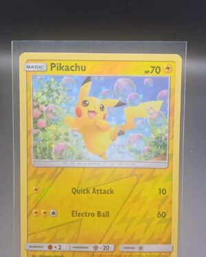 Pokémon TCG Pikachu 19/68 Hidden Fates 2019 Reverse Holo Foil card displayed in near mint condition, showcasing classic Pikachu illustration, bright reverse holo shine, and collectible finish for fans.