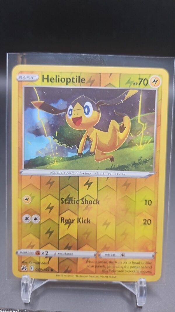 Helioptile - 049/159 - Reverse Holo - Crown Zenith - Pokemon Car