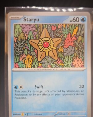 2023 Pokémon Scarlet and Violet 151 Staryu 120/165 common card, classic Kanto water-type, ideal for collectors and set completion.