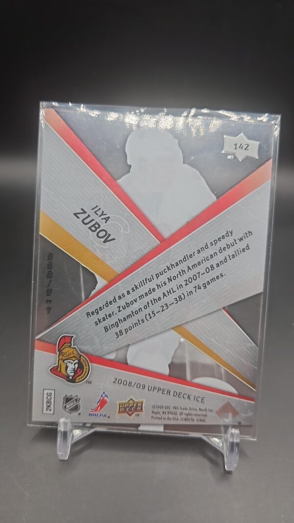 2008-09 Upper Deck Ice Ice Premieres Level 3 /999 Ilya Zubov #142 Rookie RC - Image 2