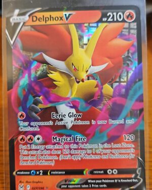 Delphox V 027/196 Lost Origin Pokemon tcg ultra rare holo card