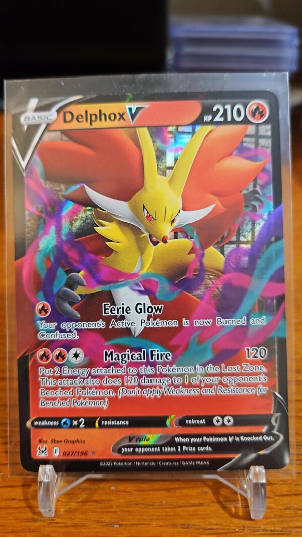 Delphox V 027/196 Lost Origin Pokemon tcg ultra rare holo card