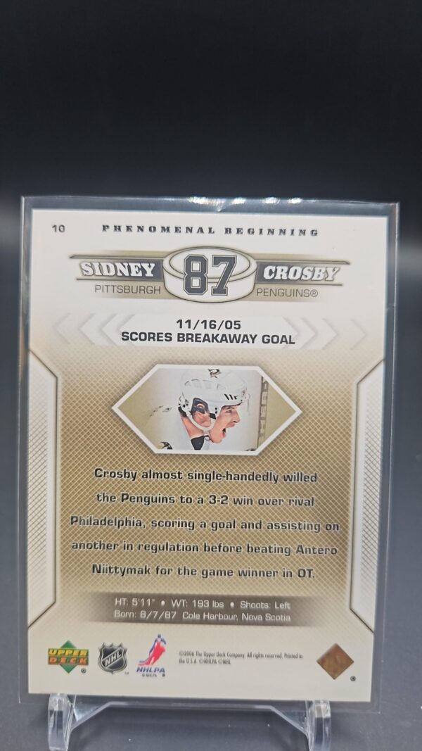 2005-06 Upper Deck Phenomenal Beginning Sidney Crosby Sidney Crosby #10 - Image 2