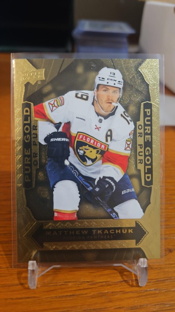 2024-25 Upper Deck Tim Hortons Pure Gold #PG-12 Matthew Tkachuk hockey card