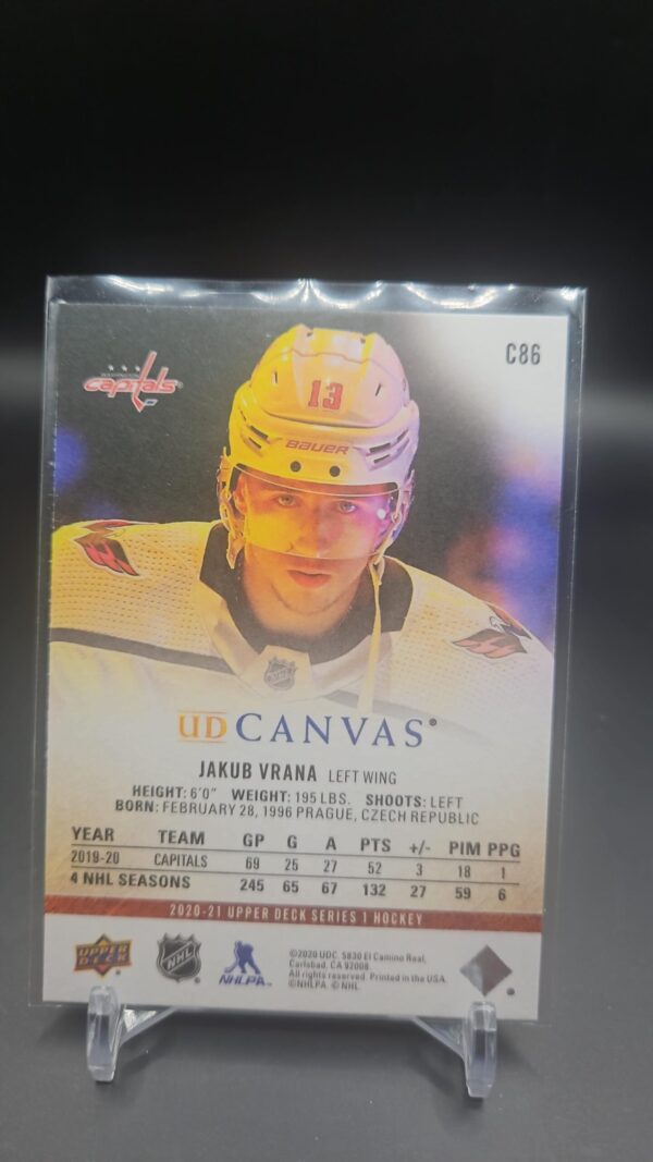 2020-21 Upper Deck UD Canvas Jakub Vrana Washington Capitals #C86 - Image 2