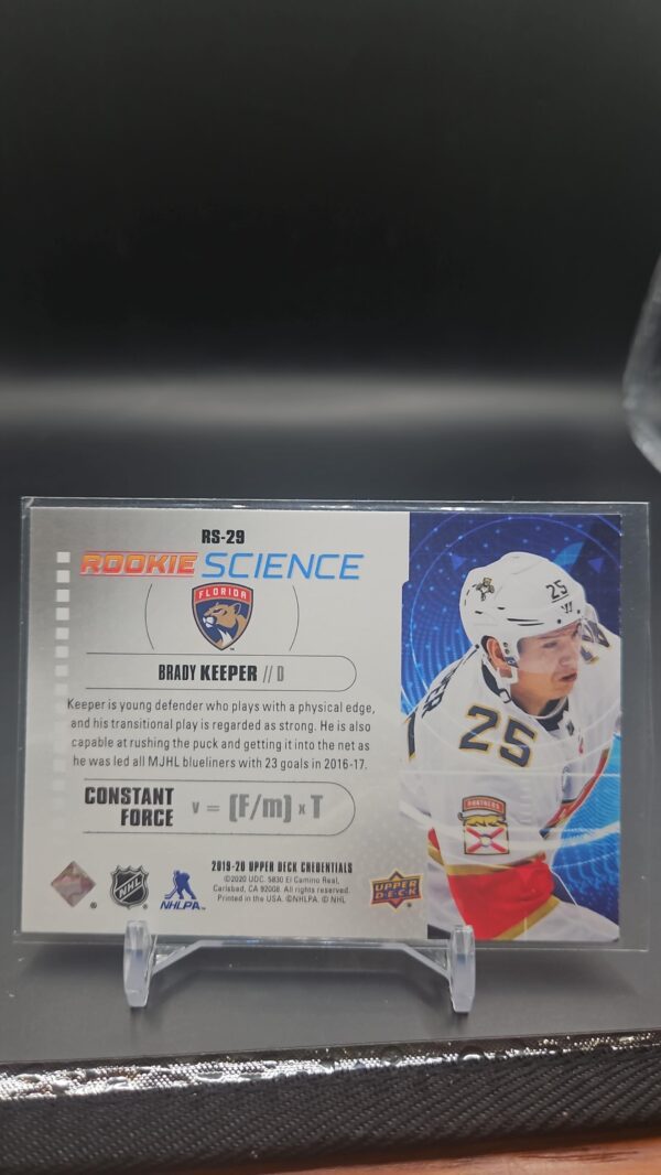 2019-20 Upper Deck Credentials Rookie Science #29 Brady Keeper - Image 2