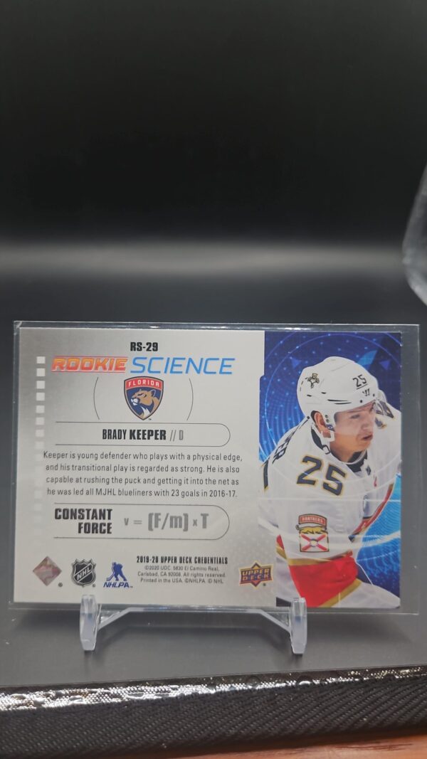 2019-20 Upper Deck Credentials Rookie Science #29 Brady Keeper - Image 2